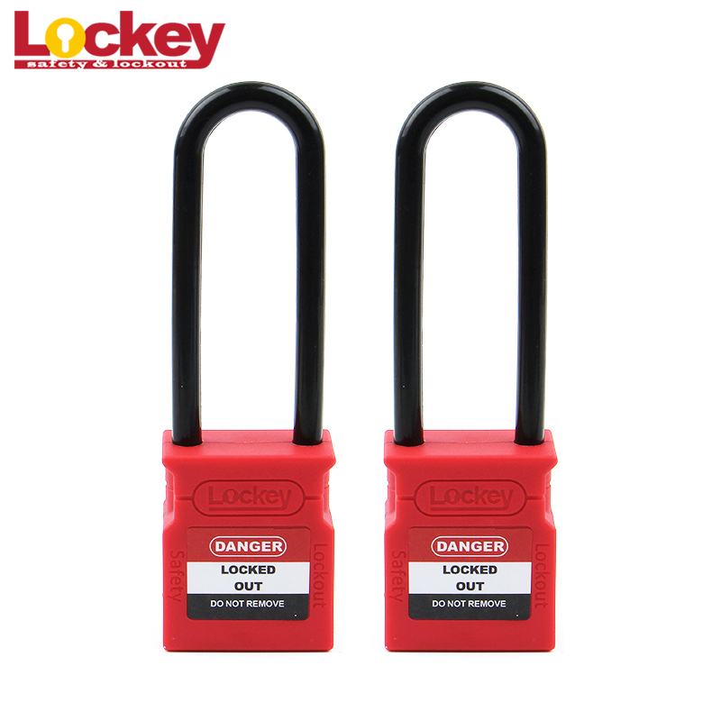 Lockout Tagout 76 mm langes Sicherheitsvorhängeschloss mit Kunststoffbügel CP76P