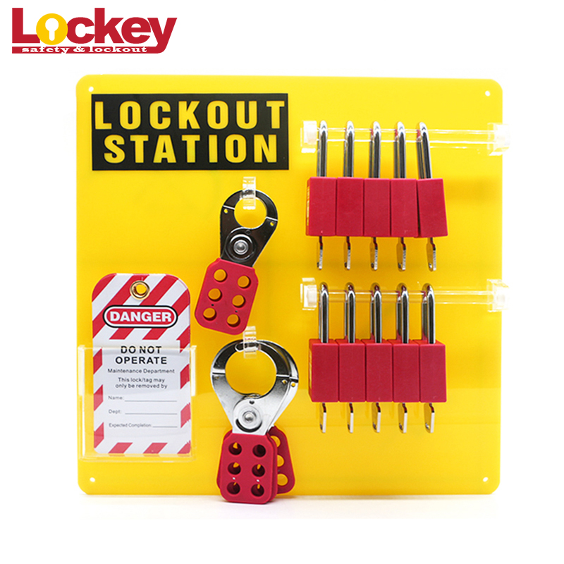 Acryl 10 Schlösser Loto Kombination Mini Vorhängeschloss Lockout Station Board LK12