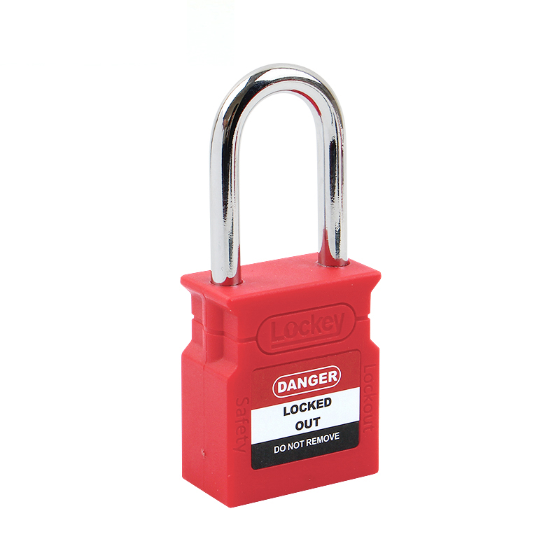 Industrial Red Pad Lock Key 38mm Stahl Nylon Bügelschloss Sicherheitsvorhängeschloss CP38S 