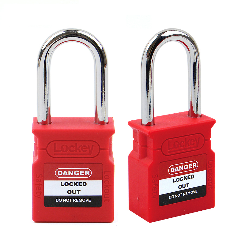 Industrial Red Pad Lock Key 38mm Stahl Nylon Bügelschloss Sicherheitsvorhängeschloss CP38S 